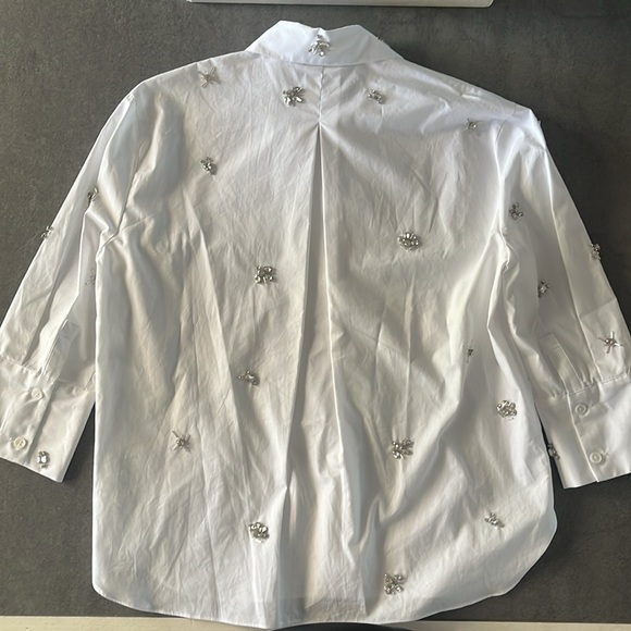 Zara Jeweled Buttondown Shirt - Picture 9 of 10